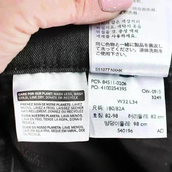 Levi's 511 Men's Regular Fit Jean, 32Wx34L - Black - Picture 13 of 14